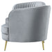 Coaster Sophia Upholstered Sofa with Camel Back Grey and Gold Default Title