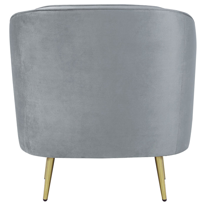 Coaster Sophia Upholstered Chair Grey and Gold Default Title