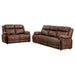 Coaster Ellington 2-piece Upholstered Padded Arm Sofa Set Dark Brown Sofa+Loveseat+Armchair