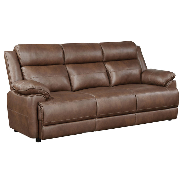 Coaster Ellington 2-piece Upholstered Padded Arm Sofa Set Dark Brown Sofa+Loveseat+Armchair