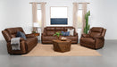 Coaster Ellington 2-piece Upholstered Padded Arm Sofa Set Dark Brown Sofa+Loveseat+Armchair