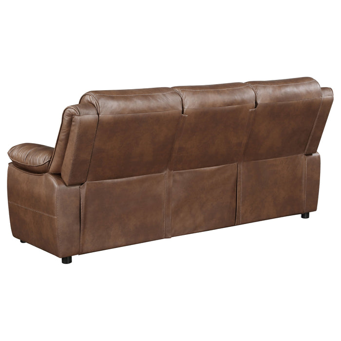 Coaster Ellington 2-piece Upholstered Padded Arm Sofa Set Dark Brown Sofa+Loveseat+Armchair