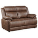 Coaster Ellington Upholstered Padded Arm Loveseat Dark Brown Default Title