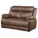 Coaster Ellington Upholstered Padded Arm Loveseat Dark Brown Default Title