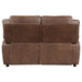 Coaster Ellington Upholstered Padded Arm Loveseat Dark Brown Default Title