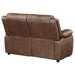 Coaster Ellington Upholstered Padded Arm Loveseat Dark Brown Default Title