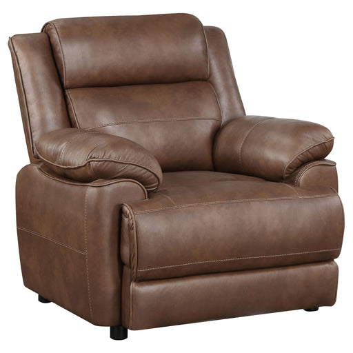 Coaster Ellington Upholstered Padded Arm Accent Chair Dark Brown Default Title