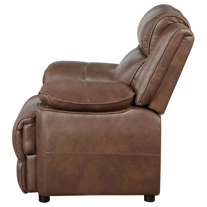 Coaster Ellington Upholstered Padded Arm Accent Chair Dark Brown Default Title