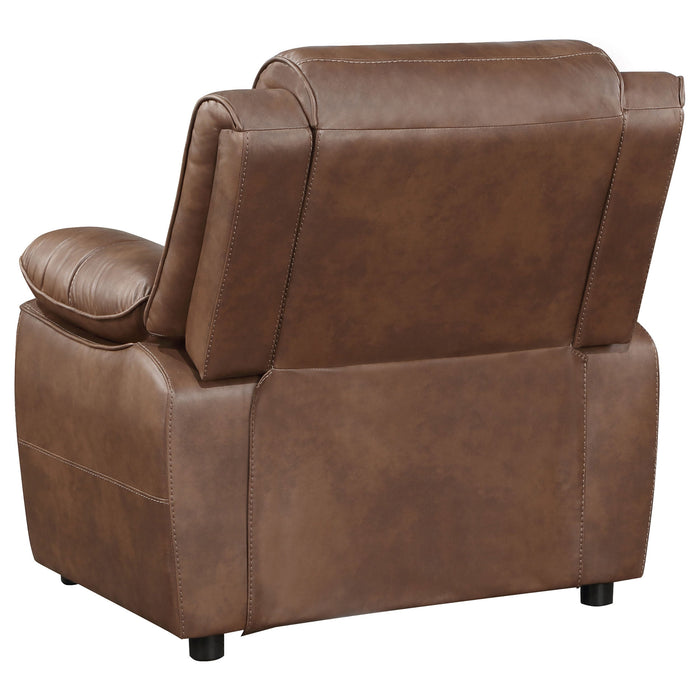 Coaster Ellington Upholstered Padded Arm Accent Chair Dark Brown Default Title