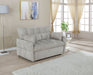 Coaster Cotswold Tufted Cushion Sleeper Sofa Bed Light Grey Default Title