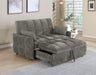 Coaster Cotswold Tufted Cushion Sleeper Sofa Bed Dark Grey Default Title