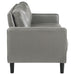 Coaster Ruth 2-piece Upholstered Track Arm Faux Leather Sofa Set Grey Sofa+Loveseat+Armchair