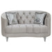 Coaster Avonlea Sloped Arm Tufted Loveseat Grey Default Title