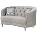 Coaster Avonlea Sloped Arm Tufted Loveseat Grey Default Title