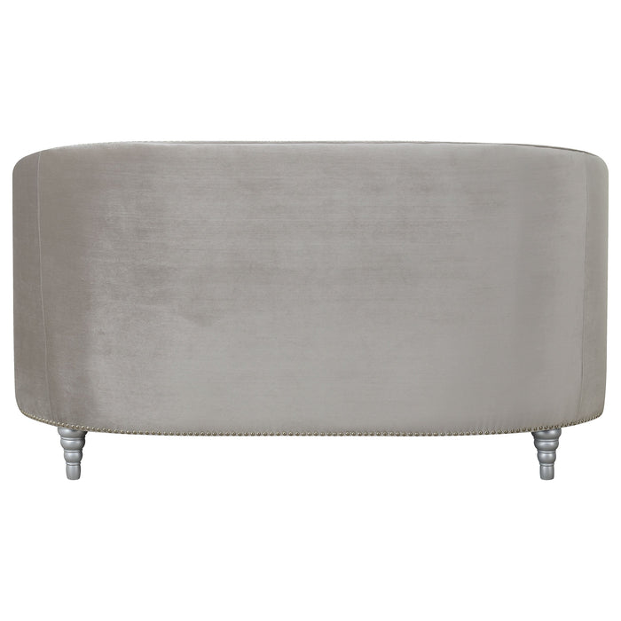 Coaster Avonlea Sloped Arm Tufted Loveseat Grey Default Title