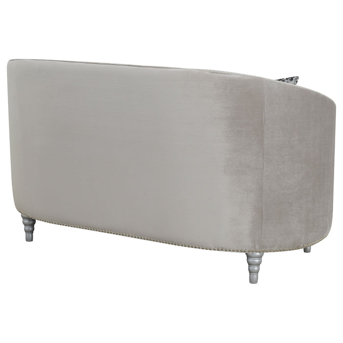 Coaster Avonlea Sloped Arm Tufted Loveseat Grey Default Title