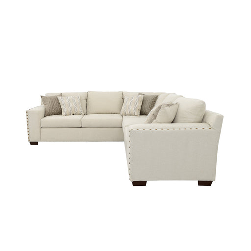 Coaster Aria L-shaped Sectional with Nailhead Oatmeal Default Title