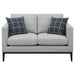 Coaster Apperson 2-piece Living Room Set Grey Sofa+Loveseat+Armchair