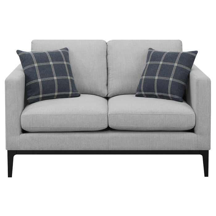 Coaster Apperson 2-piece Living Room Set Grey Sofa+Loveseat+Armchair