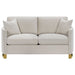 Coaster Corliss Upholstered Arched Arms Loveseat Beige Default Title