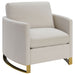 Coaster Corliss Upholstered Arched Arms Chair Beige Default Title