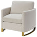 Coaster Corliss Upholstered Arched Arms Chair Beige Default Title