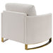 Coaster Corliss Upholstered Arched Arms Chair Beige Default Title