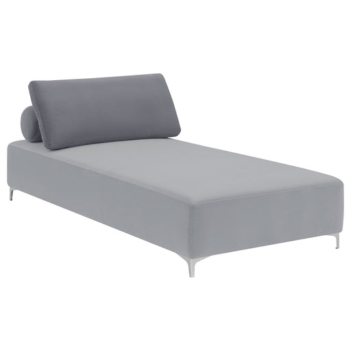 Giovanni Upholstered Accent Chaise Lounger Grey