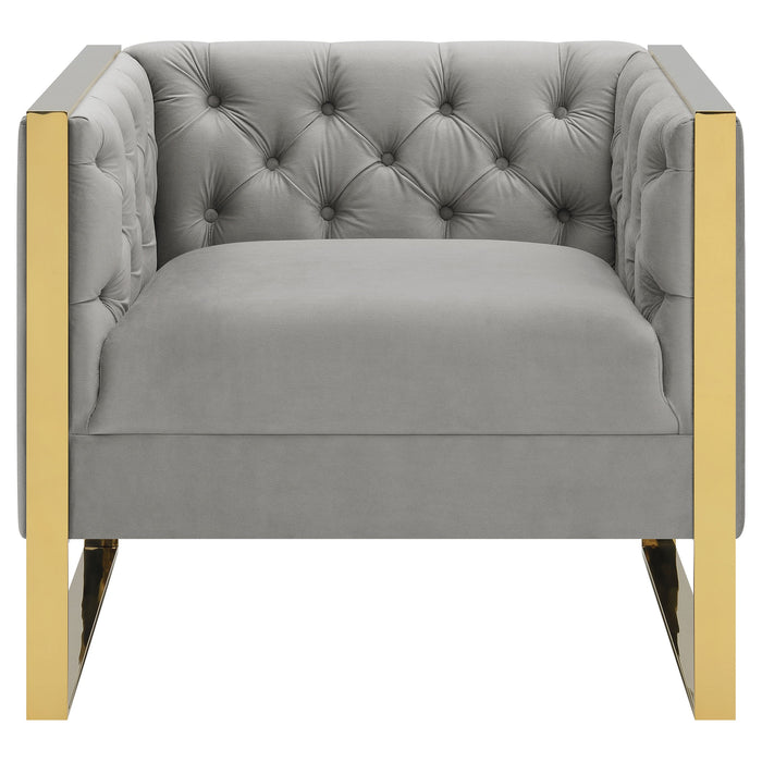 Coaster Eastbrook Tufted Back Chair Grey Default Title