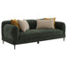 Jade Chenille Upholstered Modern Track Arm Sofa Green