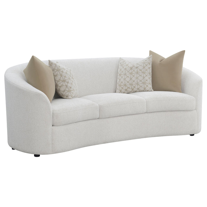 Coaster Rainn Upholstered Tight Back Sofa Latte Default Title