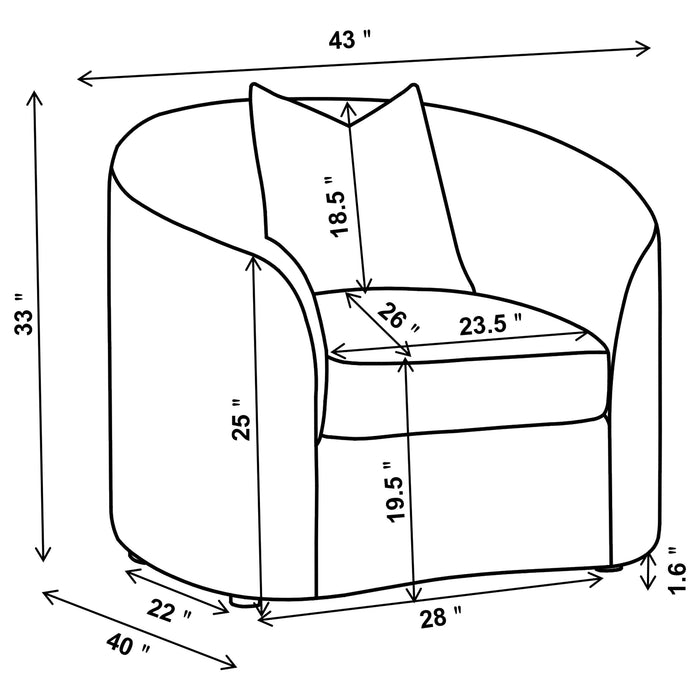 Coaster Rainn Upholstered Tight Back Chair Latte Default Title