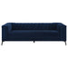 Coaster Chalet 2-piece Tuxedo Arm Living Room Set Blue Sofa+Loveseat