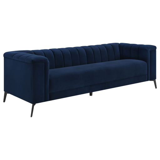 Coaster Chalet Tuxedo Arm Sofa Blue Default Title