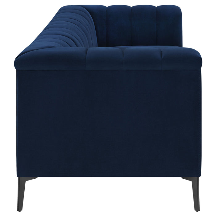 Coaster Chalet Tuxedo Arm Sofa Blue Default Title