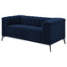 Coaster Chalet Tuxedo Arm Loveseat Blue Default Title