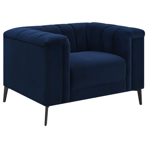 Coaster Chalet Tuxedo Arm Chair Blue Default Title