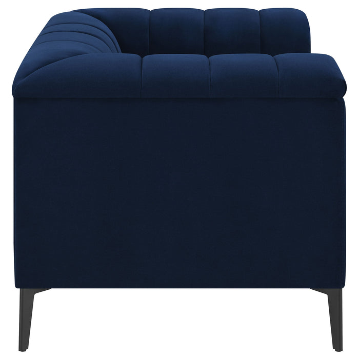 Coaster Chalet Tuxedo Arm Chair Blue Default Title