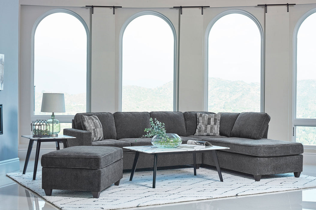 Coaster Mccord 2-piece Cushion Back Sectional Dark Grey Default Title