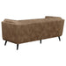 Coaster Thatcher 2-piece Upholstered Button Tufted Living Room Set Brown