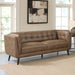 Coaster Thatcher Upholstered Button Tufted Sofa Brown Default Title