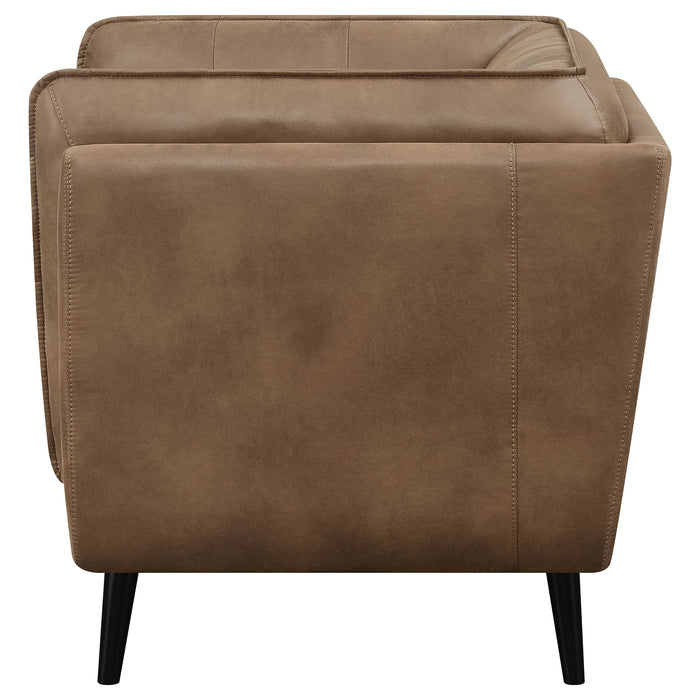 Coaster Thatcher Upholstered Button Tufted Chair Brown Default Title