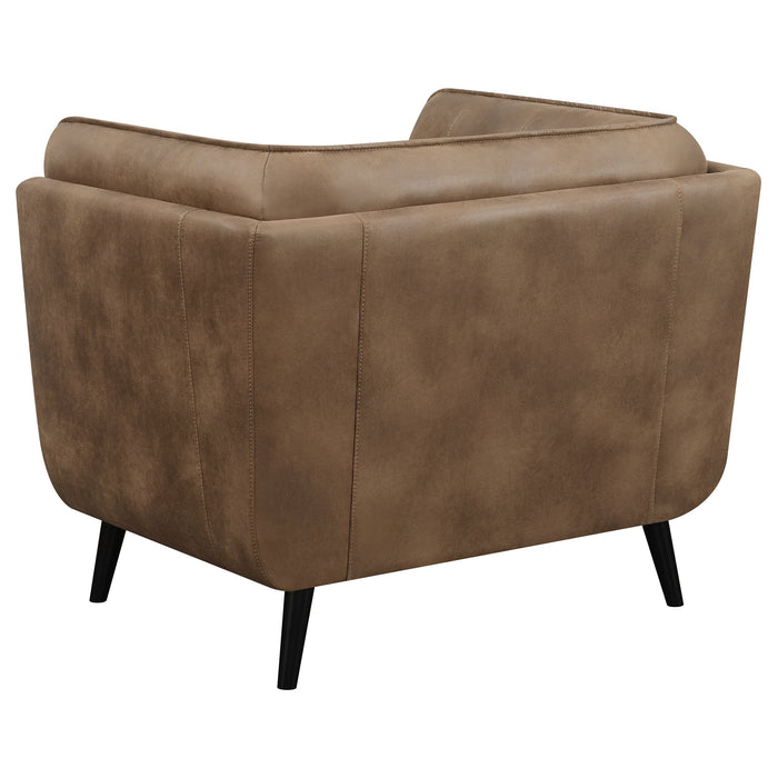 Coaster Thatcher Upholstered Button Tufted Chair Brown Default Title