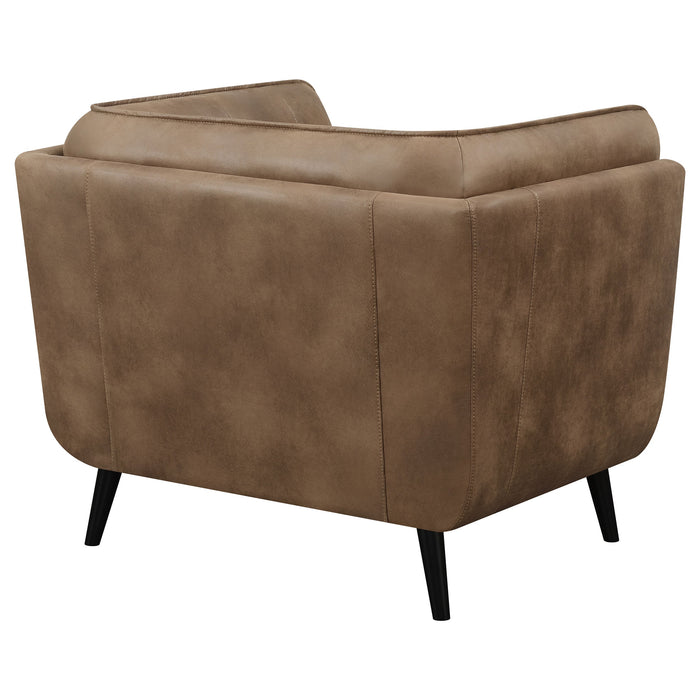 Coaster Thatcher Upholstered Button Tufted Chair Brown Default Title