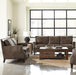 Coaster Leaton 2-piece Recessed Arms Living Room Set Brown Sugar Sofa+Loveseat