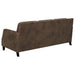 Coaster Leaton Upholstered Recessed Arms Sofa Brown Sugar Default Title