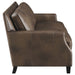 Coaster Leaton Upholstered Recessed Arms Sofa Brown Sugar Default Title