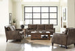 Coaster Leaton Upholstered Recessed Arms Sofa Brown Sugar Default Title