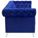 Coaster Bleker Tufted Tuxedo Arm Sofa Blue Default Title