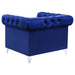 Coaster Bleker Tufted Tuxedo Arm Chair Blue Default Title